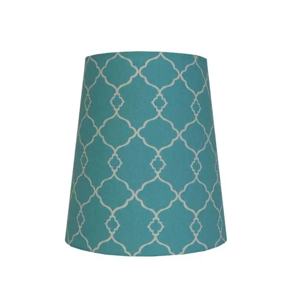 Cúpula de tecido IKM Arabesco 26x23x17cm azul LS Ilumina