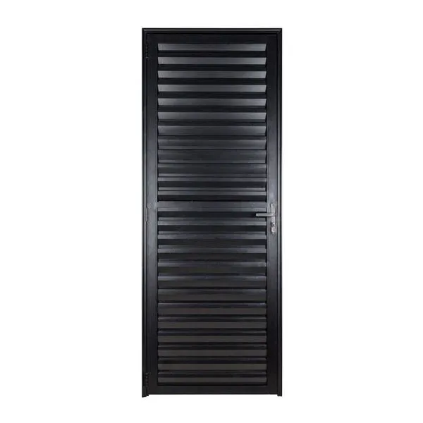 Porta Palheta Semi Ventilada Direita 210x70 Preto Fortsul Esquadrisul
