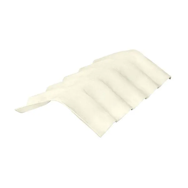 Telha Brasilit Cumeeira de Fibrocimento 110x42cm 6mm Top Comfort Universal Branca