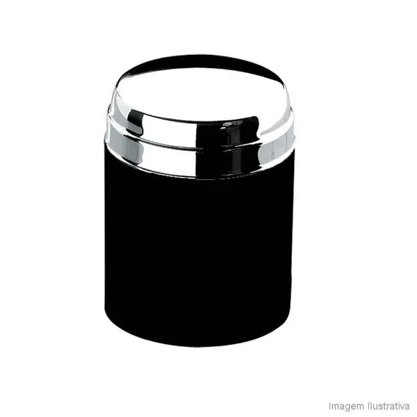 Porta cotonete Bel Giorno com base preto Brinox