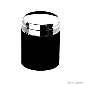 Porta cotonete Bel Giorno com base preto Brinox