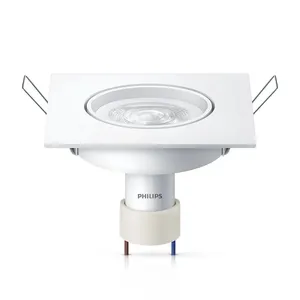 Luminária LED de embutir quadrada 5W 2700K Branca Spotkit Philips