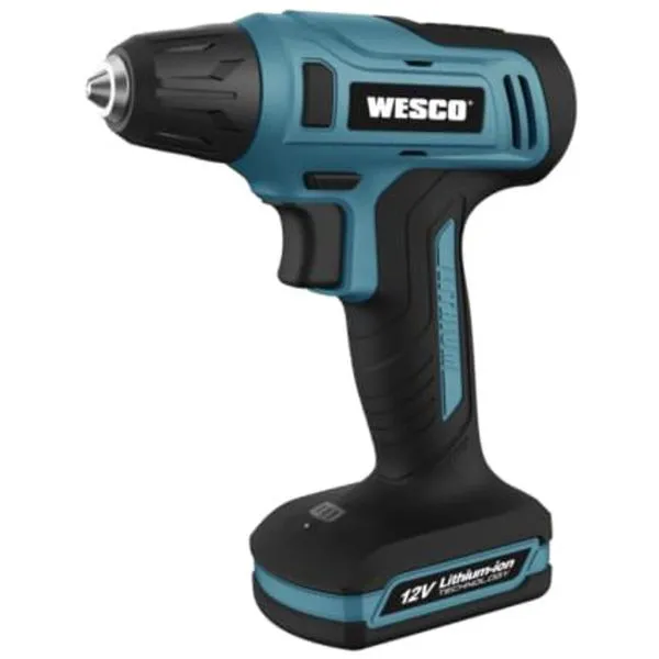 Furadeira e Parafusadeira a Bateria Wesco com Carregador e Acessórios 12V 3/8" WS2550K Bivolt