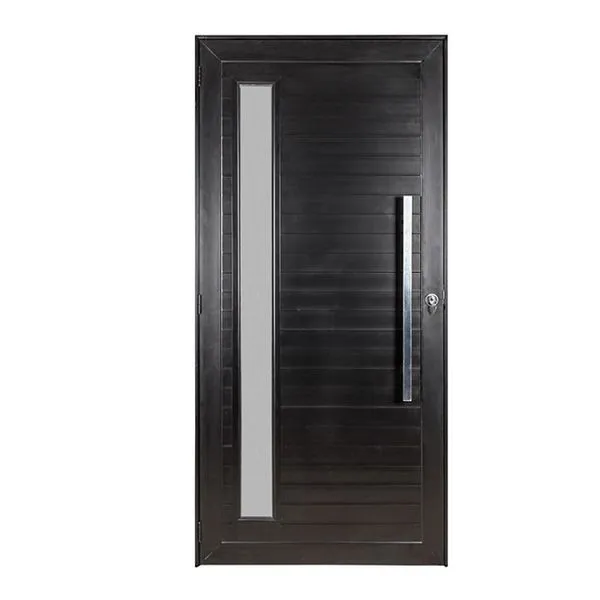 Porta Lambril Pivotante Com Puxador E Visor Vidro Mini Boreal Direita 220x100 Preta Topsul Esquadrisul