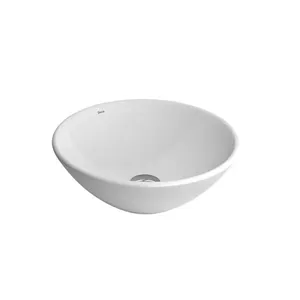 Cuba de Apoio Redonda Deca L.155 em Porcelana Branco 35cm Cuba De Apoio Redonda L.155 Branco Deca