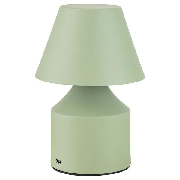 Abajur Bloom Verde 3 Em 1 Recarregável Nitrolux