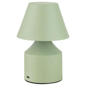 Abajur Bloom Verde 3 Em 1 Recarregável Nitrolux