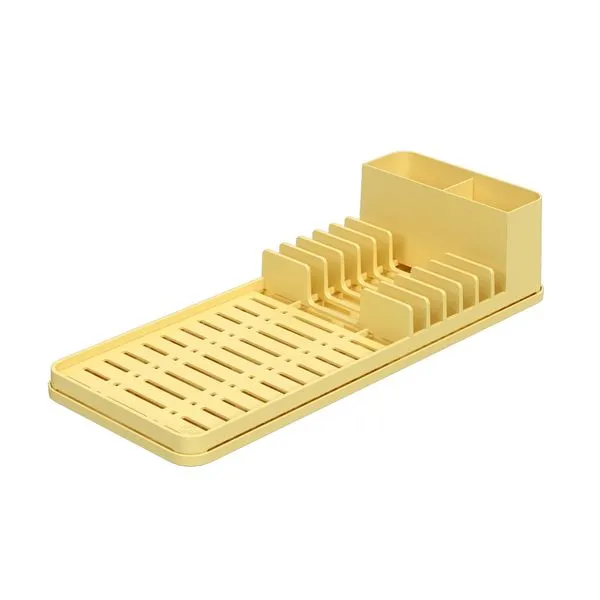 Escorredor comTapete De Pia Single Amarelo Brinox