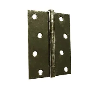 Dobradiça Flo 3.1/2" x 2.1/4" com Parafuso Madeira Preto 3.8 x 20 Cabeça Chata Phillips 3.8mm x 20mm Fixtil
