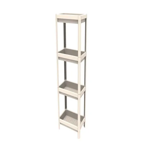 Estante Plástica 23X36 Com 4 Prateleiras Fendi Geo Grifit