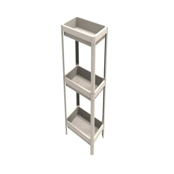 Estante Plástica 23X36 Com 3 Prateleiras Fendi Geo Grifit