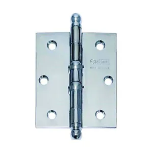 Dobradiça de aço sem rolamento 3" x 2.1/2" V500 cromada La Fonte