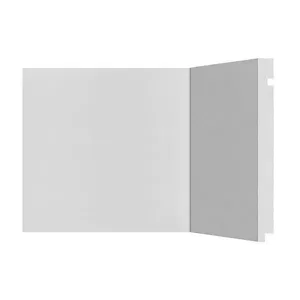Rodapé Poliestireno Branco Liso 506 20cmx2,40m Santa Luzia