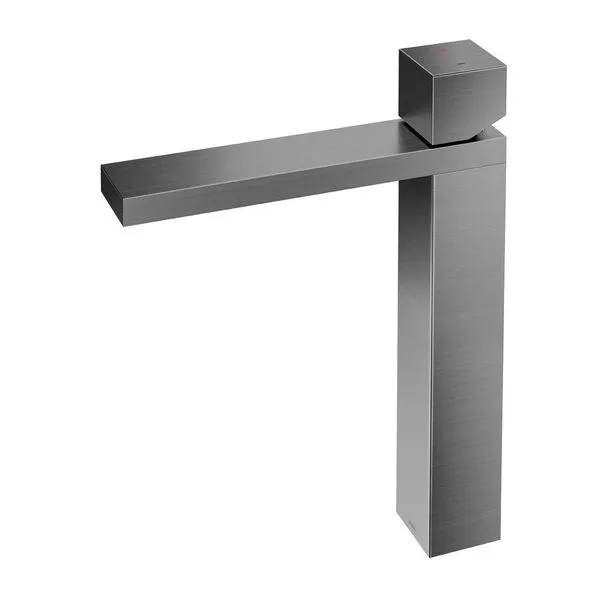 Misturador p/ Lavatório de Mesa Bica Alta Mínima Grafite Escovado Docol