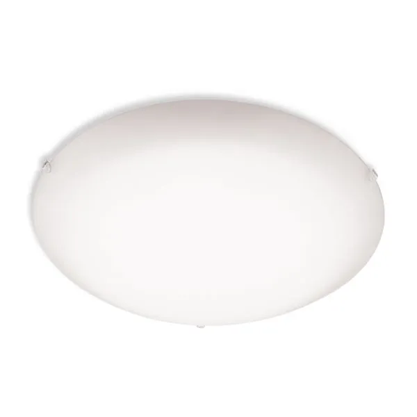 Plafon Decorativo Liso Redondo 25cm Para 1 Lâmpada E27 - Cristal - Branco - Blumenau