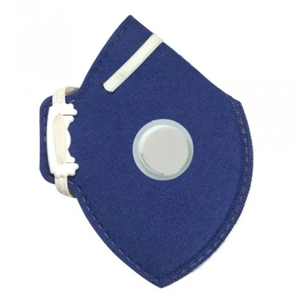 Máscara de proteção descartável 411V PFF1 com válvula Azul Carbografite