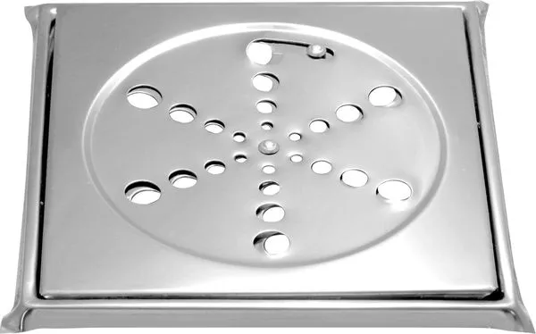 Ralo Quadrado c/ Fechamento 15Cm Aço Inox Hidrolar