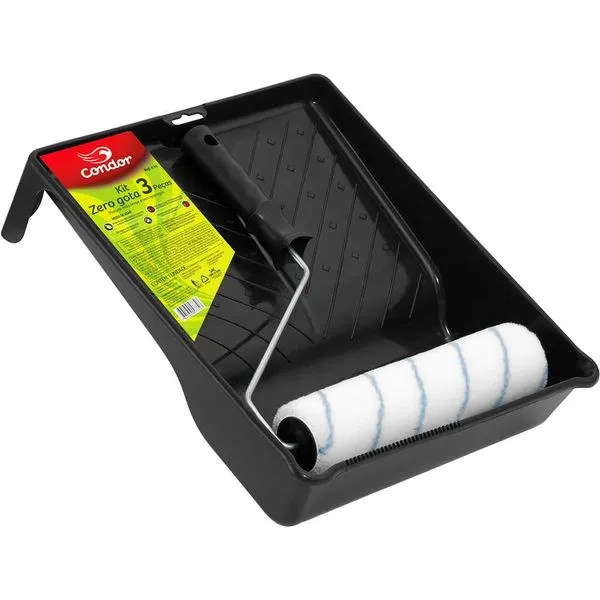 Kit com Rolo Zero Gota Suporte e Bandeja 23 cm 816 93733 - CONDOR