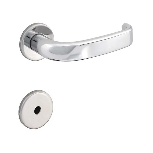 Fechadura para banheiro de aço zamac 236 ST1 40 com roseta 303 cromada La fonte