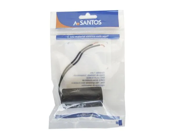 Capacitor P/Motor Cilindrico 10,0Uf 250Vac Blister