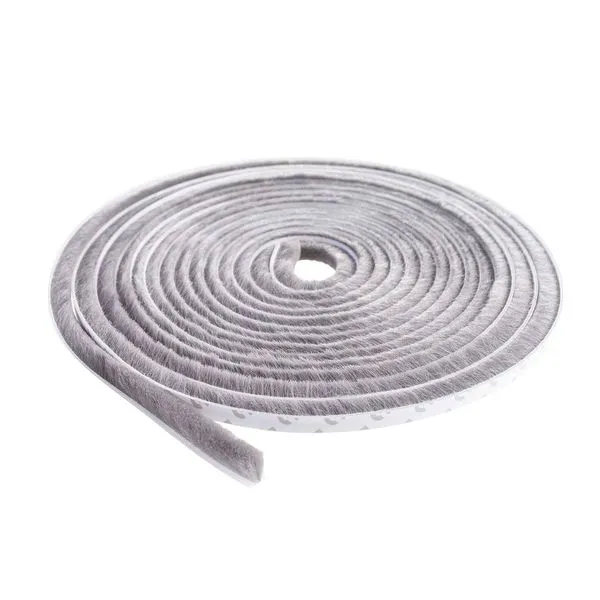 Veda Frestas Com Escova 10X7Mm 5 Metros Cinza Comfort Door