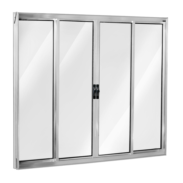Janela Correr 4 Folhas Sem Grade Vlis 100x200 Brilhante Fortsul Esquadrisul