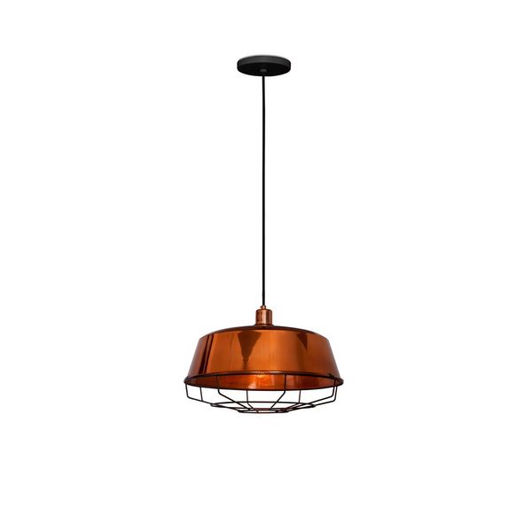 Pendente de alumínio com cabo ajustável de 1,5m cobre e preto York Spot Line