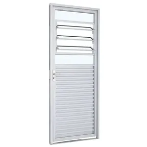 Porta Veneziana Basculante Esquerda Aço Branco 217x87x6 Prátika Sasazaki