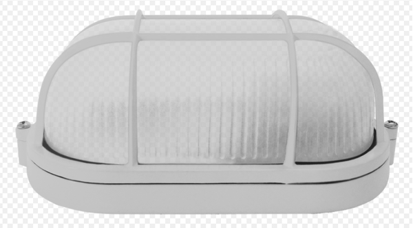 Tartaruga Oval de Alumínio para 1 lâmpada E-27 Branca Foxlux