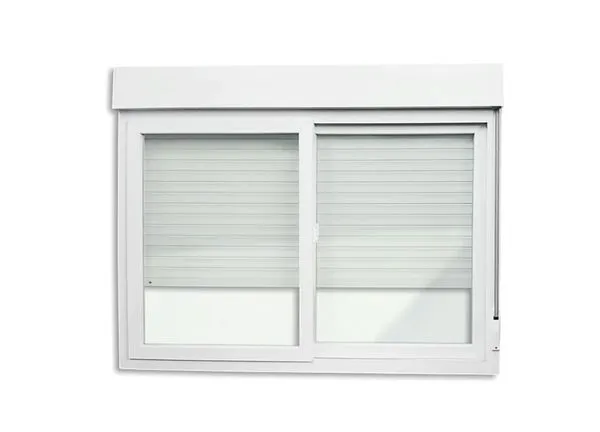 Janela de PVC 2 Folhas Persiana Manual Redução Acústica - 140x120