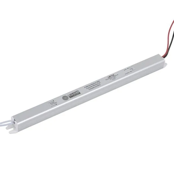 Driver para Fita LED Slim Saída 12V Entrada Bivolt Luminatti Driver para Fita LED Slim 3A 36W Saída 12V Entrada 127/220V