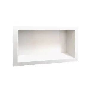 Nicho Para Banheiro Sem Bordas 50x50x10 Mármore Natural Branco Granipolo