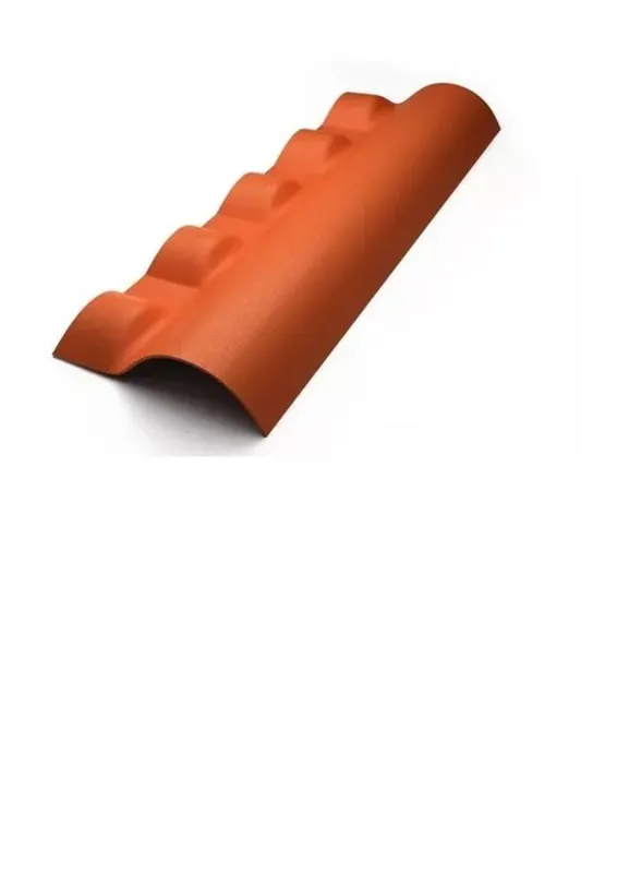 Cumeeira Colonial PVC Articulada Vermelha 36x88cm Lux Telhas