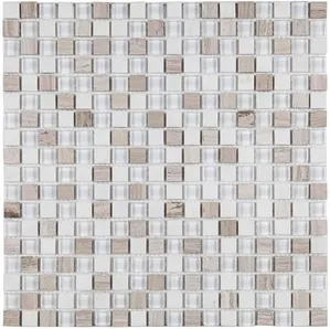 Pastilha de Vidro e Pedra Glass Mosaic Matisse Branco 30X30Cm