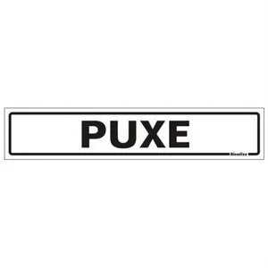 Placa De Poliestireno Auto-adesiva 5x25cm Puxe - 200 Bl - Sinalize Placa 5x25 Puxe 200bl Sinalize