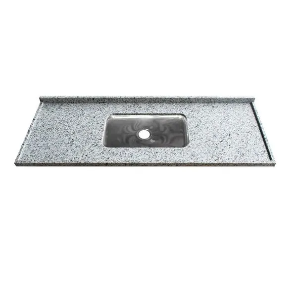 Pia de Granito 1,20m Branco Fortaleza Reto Simples Kasa