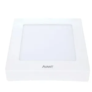 Painel LED de Sobrepor Pop Quadrado Luz Amarela Bivolt Avant Painel de LED Pop Sobrepor 12W 17x17cm 720 Lúmens Luz Amarela