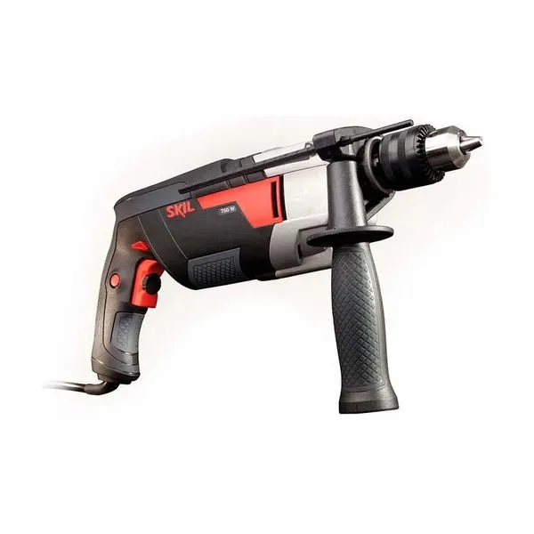 Furadeira de Impacto Skil 6555 1/2" 750W 127V com 14 Brocas Furadeira de impacto elétrica 1/2" 127V 750W preto e vermelho Skil