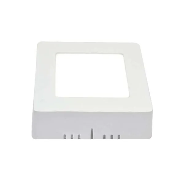 Painel LED de embutir ou sobrepor quadrado 2 em 1 12W 6500K ABS Ecoforce