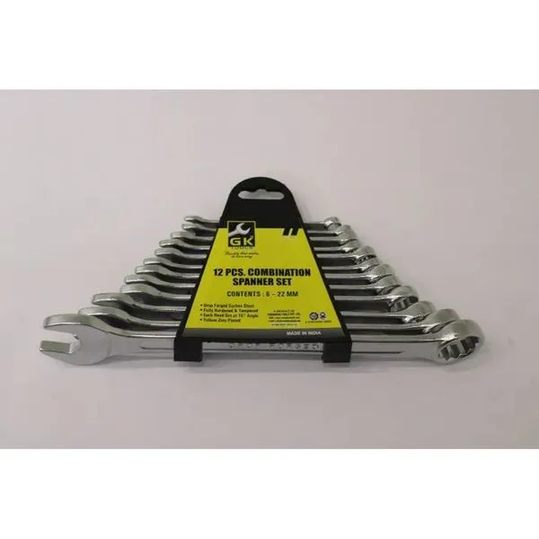 Jogo de Chave Combinada Novipro com 12 Peças 6 a 22mm Jogo de Chave Inglesa Combinadas c/ 12 Unidades (6 a 14, 17, 19 e 22mm) Novipro