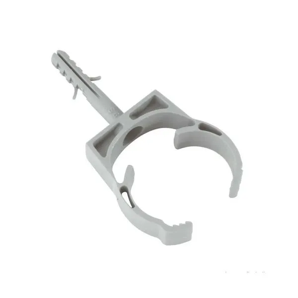 Abraçadeira com Bucha 3/4 de Plástico Cinza Tramontina