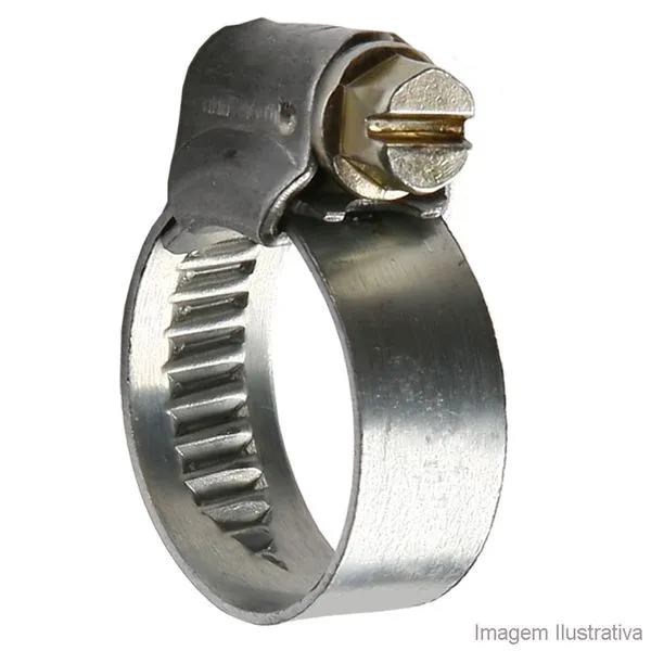 Abraçadeira de aço zincado rosca sem fim ASF02 1/2 x 5/8" cinza Fixtil