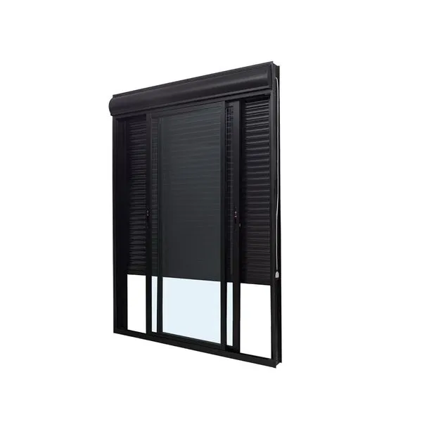 Porta Alumínio Correr 2 Folhas Persiana Automática 110V 160X220X12 Preto Ramassol