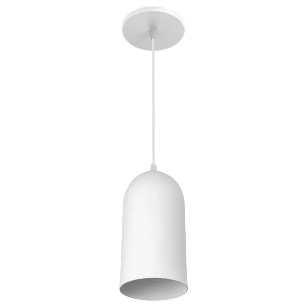 Pendente Domo Aluminio 11X23Cm Branco Fosco Blumenau