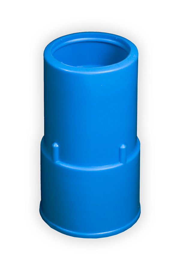 Ponteira Esquerda Para Mangueira Piscina 10X5Cm Azul Brustec