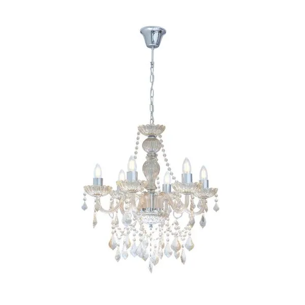Lustre Nice Startec para 6 lâmpadas E27 champagne