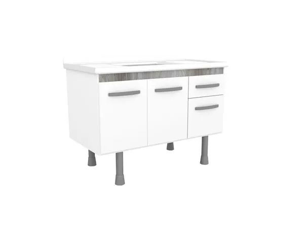 Gabinete Solano p/ Pia 1,20 Branco Bonatto
