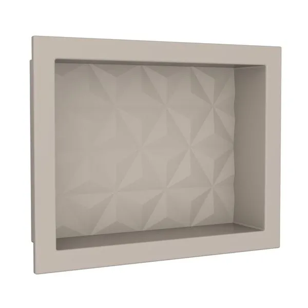 Nicho Multi Texturizado Triangulo 40X30X10 Bege Cozimax