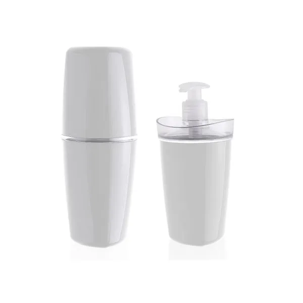 Kit de Banheiro com 2 itens de plástico branco Tule Ou
