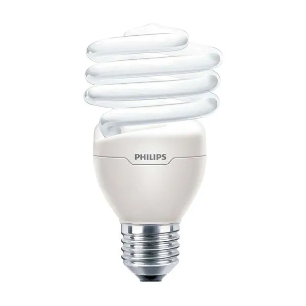 Lâmpada eletrônica fluorescente espiral Mini Twister E27 127V 23W branca Philips